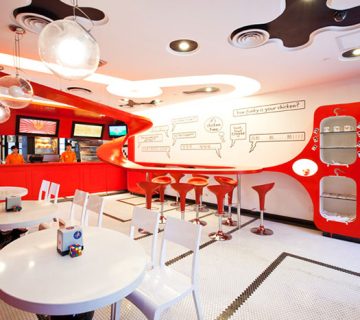 طراحی دکوراسیون داخلی فست فود